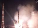 The Soyuz launch from Baikonur Cosmodrome in Kazakhstan. [NASA video]